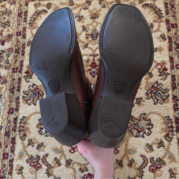 Ariat Boots Legend Oiled Square Toe Brown Western Cowgirl - Picture 9 of 12